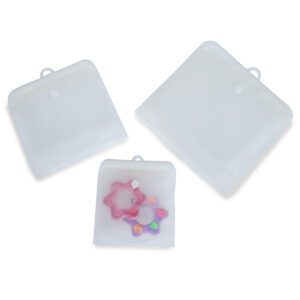 Reusable ziplock storage bags with 3 sizes( small, medium, large)